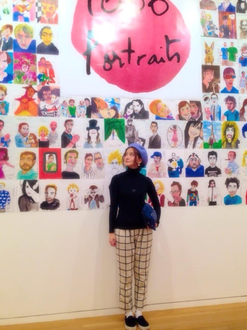 「ベレー帽、ライトブルー、パンツスタイル、TOGA、SLY、muller of yoshiokubo、ミシェル・ゴンドリーの世界一周、タートルネック、クラッチバッグ、黒タートルネック」｜「SLYのMUSHROOM WOOLベレー（ハンチング/ベレー帽、ブルー系）」を使った、海下真夕さん（レディース・160cm）の冬コーディネートの1枚目の写真