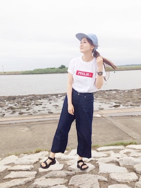 海下真夕さん（レディース・160cm）の夏コーディネート