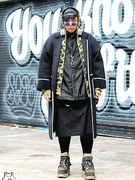 「Bape」｜「アイテム（財布/小物）」を使った、김재현さん（メンズ・171cm）の夏コーディネート