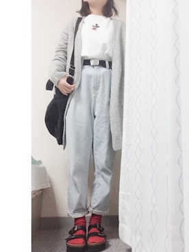 「マムジーンズ」｜ayanoさん（レディース・157cm）の春コーディネート