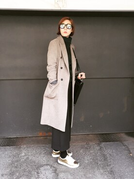 「와이드팬츠」｜TOPGIRLさん（レディース・165cm）の冬コーディネート