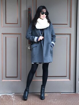 「skirt」｜「アイテム（ピーコート）」を使った、TOPGIRLさん（レディース・168cm）の秋コーディネート