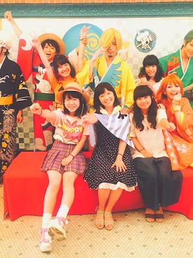 「USJのアイテム（Tシャツ/カットソー、ピンク系）」を使った、K◌⑅⃝*॰ॱさん（レディース・153cm）の夏コーディネート