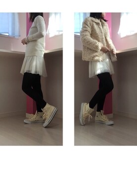 「カシミヤ」｜HER-miさん（レディース・158cm）の冬コーディネート