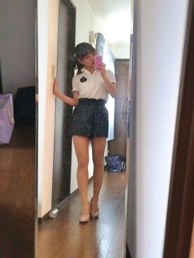 「LOOK（ルック）のアイテム」を使った、えぬさん（レディース・148cm）の秋コーディネート