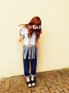 「厚底」｜MEYMYIさん（レディース・160cm）の夏コーディネート