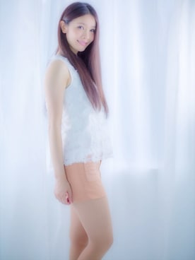 「VICKY（ビッキー）のアイテム（その他パンツ）」を使った、Harukaさん（レディース・168cm）の春コーディネート