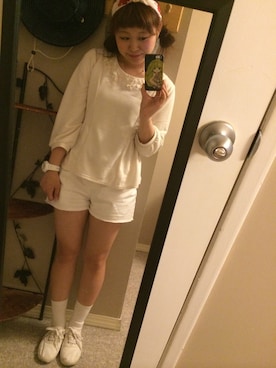 「海外」｜「アイテム（腕時計）」を使った、あきさん（レディース・151cm）の夏コーディネート