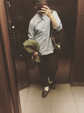 「KNOT（ノット）のアイテム（パンツ）」を使った、azabusanさん（メンズ・178cm）の秋コーディネート