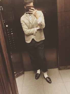 「KNOT（ノット）のアイテム（パンツ）」を使った、azabusanさん（メンズ・178cm）の秋コーディネート