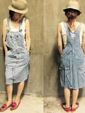 「Import & Select（インポートアンドセレクト）のアイテム（帽子）」を使った、katsumiさん（レディース・157cm）の夏コーディネート