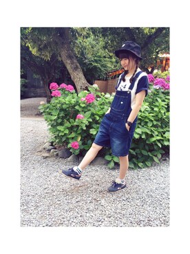 「ミッキーT」｜「アイテム（オールインワン・サロペット）」を使った、なつみさん（レディース・163cm）の夏コーディネート