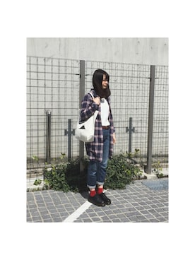 「アイテム（シャツワンピース）」を使った、なつみさん（レディース・163cm・20代）の春コーディネート