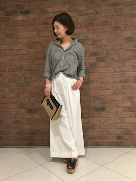 Frank & Eileen】 別注ギンガムチェックシャツ:EILEEN#を使った