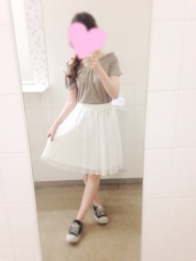 「EDIT COLOGNE（エディットコロン）のアイテム（トップス）」を使った、yuzukaさん（レディース・166cm）の夏コーディネート