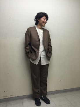 「LEMAIRE（ルメール）のアイテム（ジャケット/アウター）」を使った、yukeeさん（メンズ・176cm）の秋コーディネート