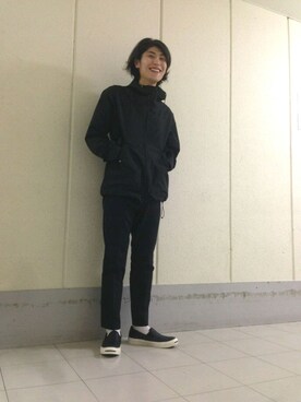 「ジャックパーセル」｜「アイテム（ナイロンジャケット）」を使った、yukeeさん（メンズ・176cm）の冬コーディネート