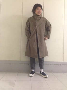 「COMOLI（コモリ）のアイテム（その他アウター）」を使った、yukeeさん（メンズ・176cm）の冬コーディネート