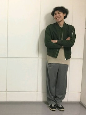 「アダムエロペ」｜「アイテム（ジャケット/アウター）」を使った、yukeeさん（メンズ・176cm）の春コーディネート