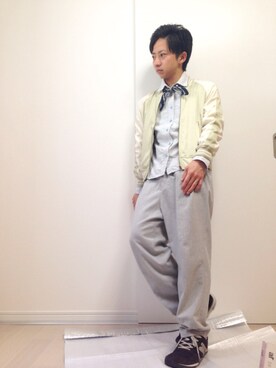 「w closet（ダブルクローゼット）のアイテム（ジャケット/アウター）」を使った、ＭＡＫＫＹさん（メンズ・154cm）の春コーディネート