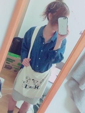 「THE EMPORIUM（ジエンポリアム）のアイテム（スカート）」を使った、ちーさん（レディース・163cm）の秋コーディネート