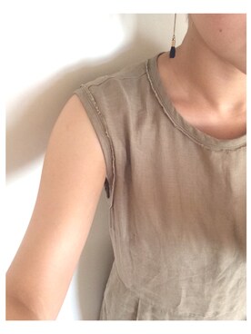 「23区（ニジュウサンク）の【洗える！】ピュアリネン ワンピース（ワンピース、グリーン系）」を使った、marukoさん（レディース・161cm）の夏コーディネート