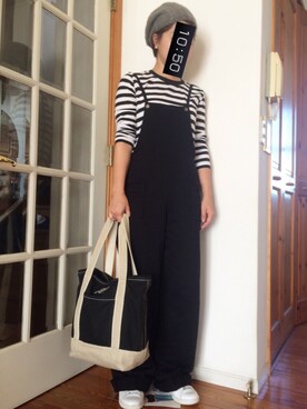 「EMODA（エモダ）のアイテム（Tシャツ/カットソー、その他）」を使った、marukoさん（レディース・161cm）の秋コーディネート