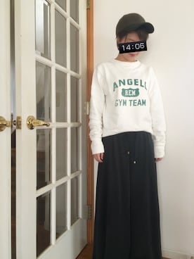 「GAP（ギャップ）のアイテム（キャップ、グリーン系）」を使った、marukoさん（レディース・161cm）の秋コーディネート