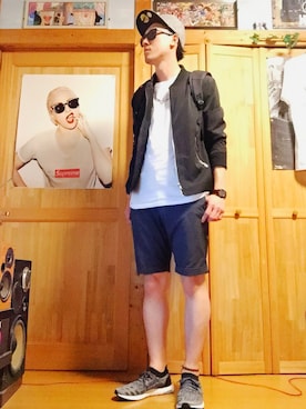 「アーバンリサーチ」｜「アイテム（ミリタリージャケット）」を使った、shiiinさん（メンズ・180cm）の秋コーディネート