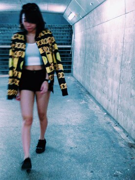 「UNIF（ユニフ）のアイテム（スニーカー）」を使った、yannesyungさん（レディース・158cm）の夏コーディネート