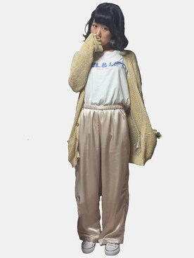 「I&ME（アイアンドミー）のアイテム」を使った、なるさん（レディース・157cm）の秋コーディネート