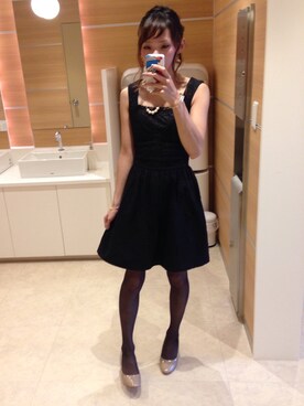 「披露宴」｜「アイテム（アクセサリー）」を使った、tamaaaaaaさん（レディース・156cm）の秋コーディネート