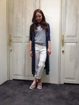 「MOROKOBAR（モロコバー）のアイテム」を使った、あゆみさん（レディース・163cm）の春コーディネート