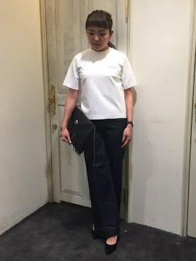 「MOROKOBAR（モロコバー）のアイテム」を使った、あゆみさん（レディース・163cm）の冬コーディネート