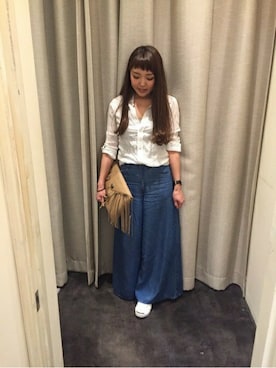 「MOROKOBAR（モロコバー）のアイテム」を使った、あゆみさん（レディース・163cm）の春コーディネート