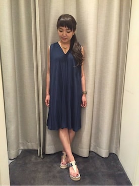 「MOROKOBAR（モロコバー）のアイテム」を使った、あゆみさん（レディース・163cm）の夏コーディネート