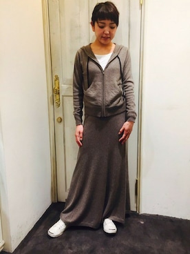 「MOROKOBAR（モロコバー）のアイテム」を使った、あゆみさん（レディース・163cm）の秋コーディネート