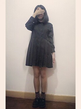 「COACH」｜「アイテム（チュニック）」を使った、Chiii🖤さん（レディース・162cm）の秋コーディネート