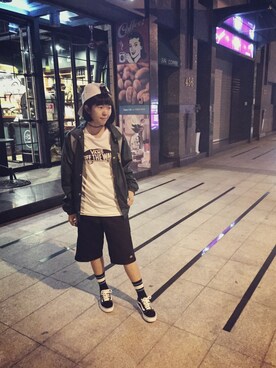 「VANS（バンズ）のアイテム（トレンチコート）」を使った、Chiii🖤さん（レディース・162cm）の秋コーディネート