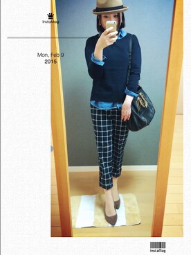 「ハットコーデ」｜asacchiさん（レディース・159cm）の冬コーディネート