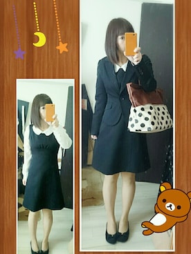 「スーツ」｜みはるさん（レディース・152cm）の秋コーディネート