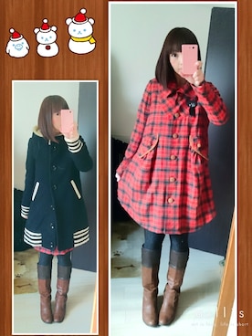 「シャツワンピ」｜「アイテム（スタジャン）」を使った、みはるさん（レディース・152cm）の秋コーディネート