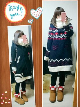 「FRAPBOIS」｜「アイテム（スタジャン）」を使った、みはるさん（レディース・152cm）の冬コーディネート