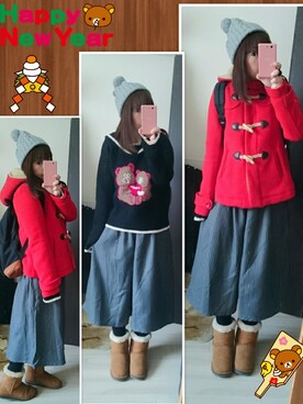 「FRAPBOIS」｜「アイテム（ダッフルコート）」を使った、みはるさん（レディース・152cm）の冬コーディネート