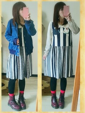 「MELANTRICK HEMLIGHET（メラントリック　ヘムライト）のアイテム」を使った、みはるさん（レディース・152cm）の春コーディネート