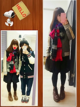 「FRAPBOIS」｜「アイテム（スタジャン）」を使った、みはるさん（レディース・152cm）の秋コーディネート