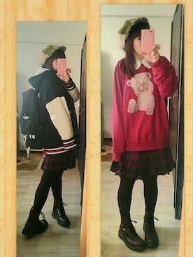 「FRAPBOIS」｜「アイテム（スタジャン）」を使った、みはるさん（レディース・152cm）の秋コーディネート