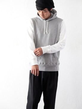 「A（エィス）のアイテム（パンツ）」を使った、shino1211さん（メンズ・180cm）の秋コーディネート