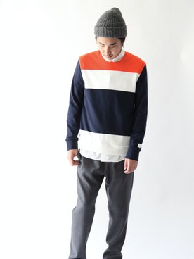 「ALOYE（アロイ）のアイテム」を使った、shino1211さん（メンズ・180cm）の秋コーディネート