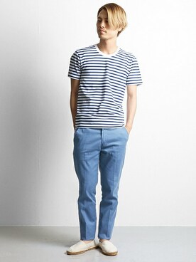 「URBAN RESEARCH（アーバンリサーチ）のアイテム（その他シューズ）」を使った、UR MENS STAFFさん（メンズ・178cm）の夏コーディネート